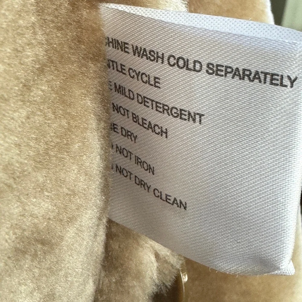 Gallery Women's Faux Suede and Fur Cozy Style Coat in Cream sized S - Picture 10 of 12